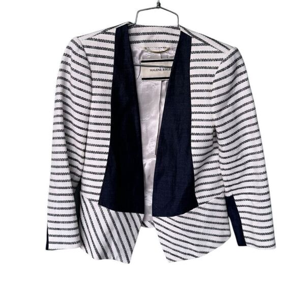 BY MALENE BIRGER New Looks Etioloa Blazer in Cream/Black/Navy 36 - Picture 2 of 9